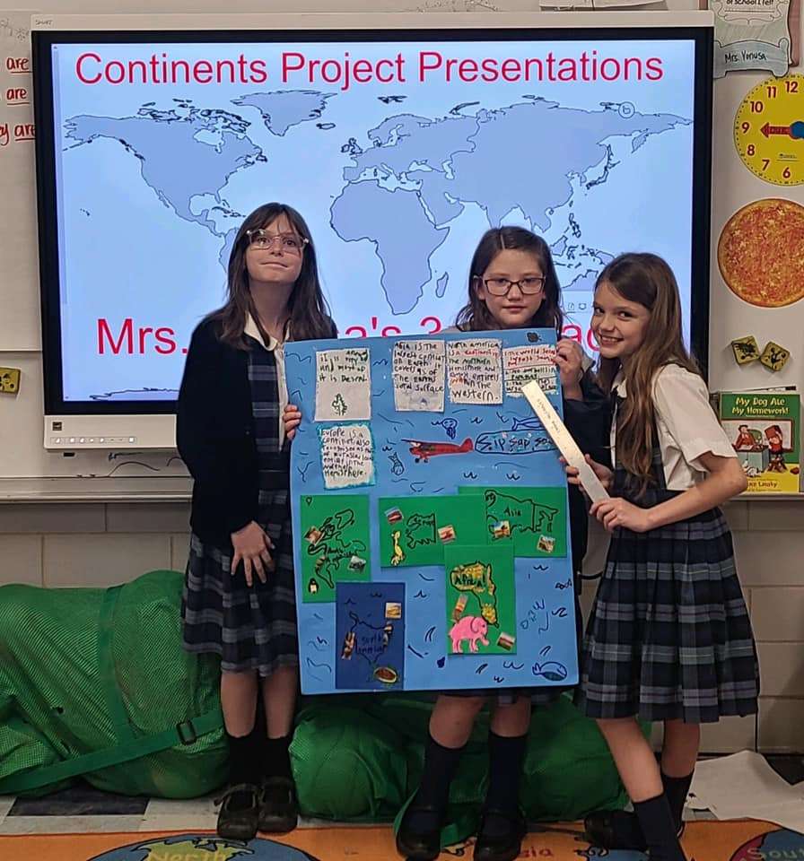 Students presenting a class project